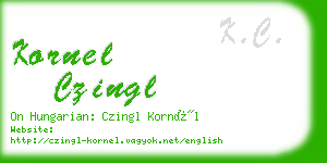 kornel czingl business card